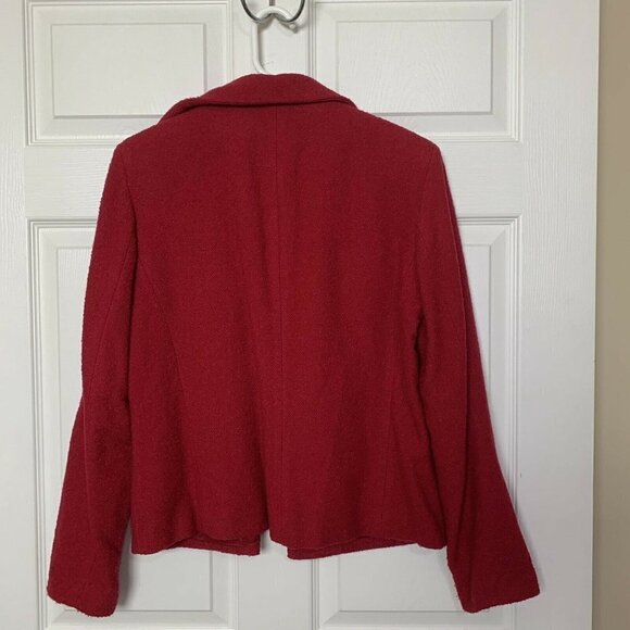 Gianni Size 12 Wool Nylon Red Front Open Blazer USA Vintage - Picture 3 of 6